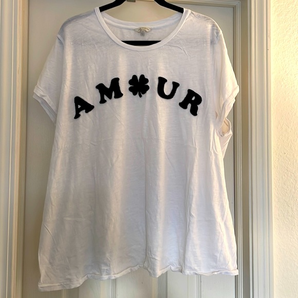 Lucky Brand Amour White T-Shirt - Picture 1 of 2